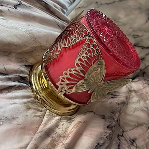 Butterfly three wick candle holder